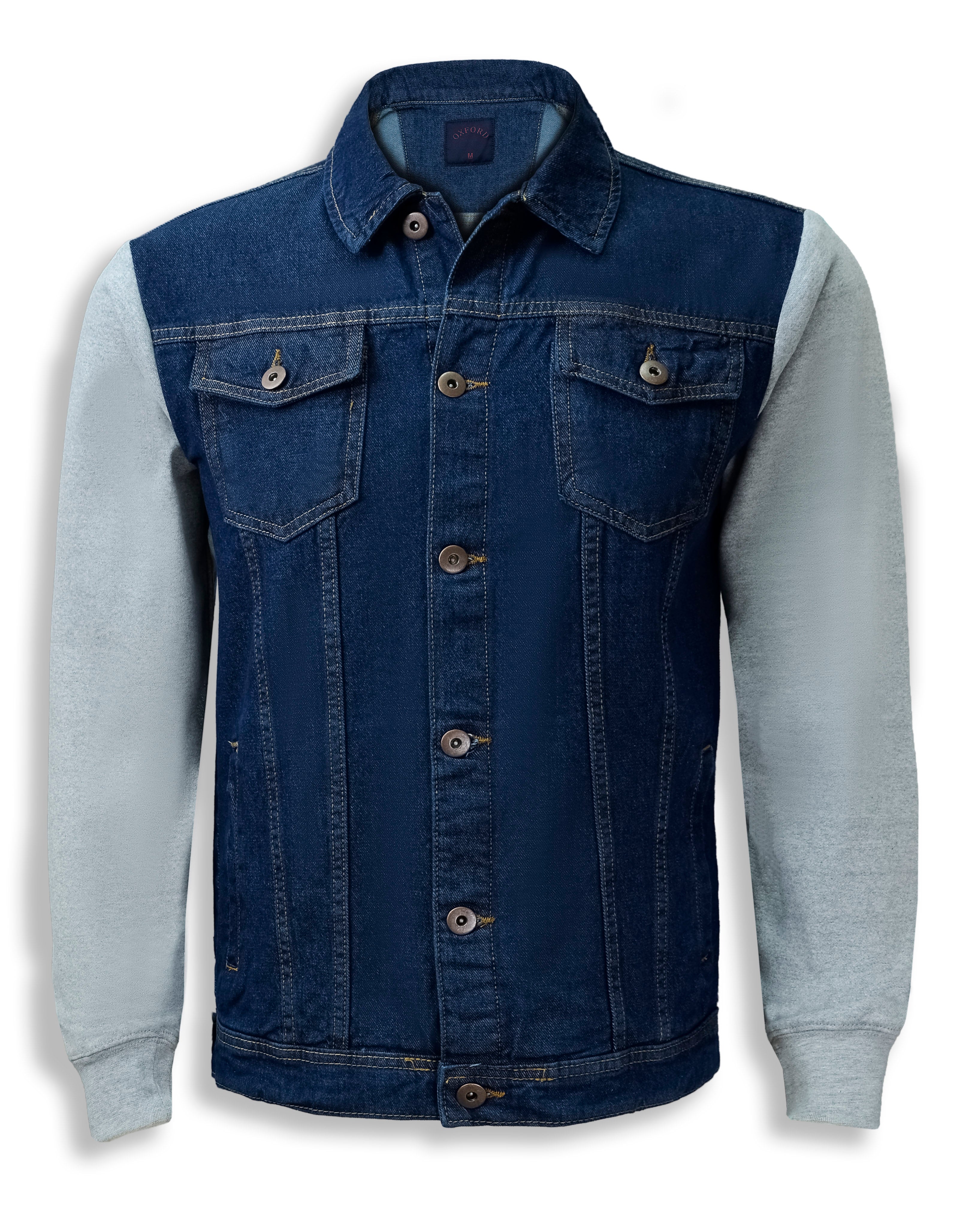 Hooded jean jacket mens best sale