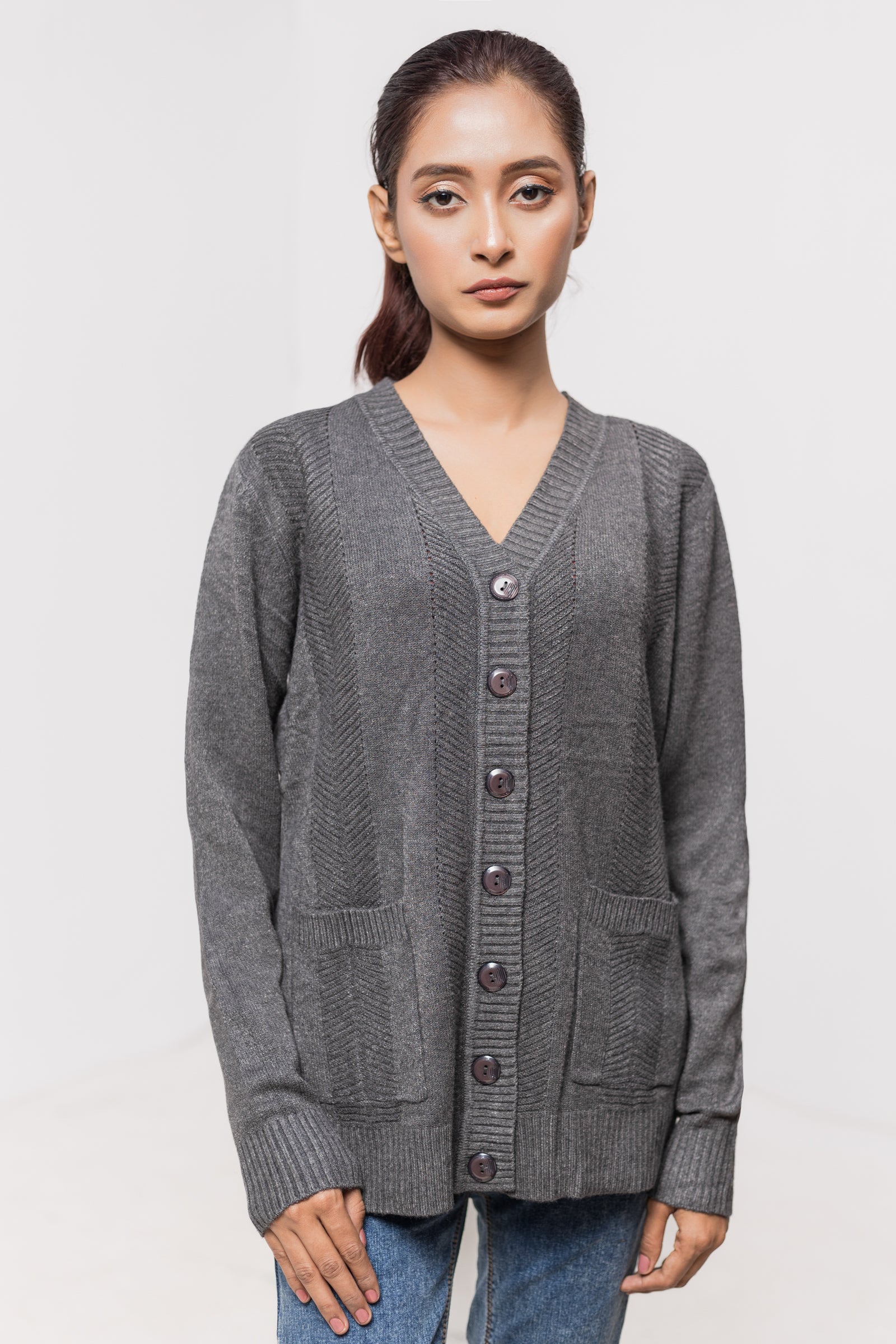 Acrylic Wool Cardigan The Oxford Store