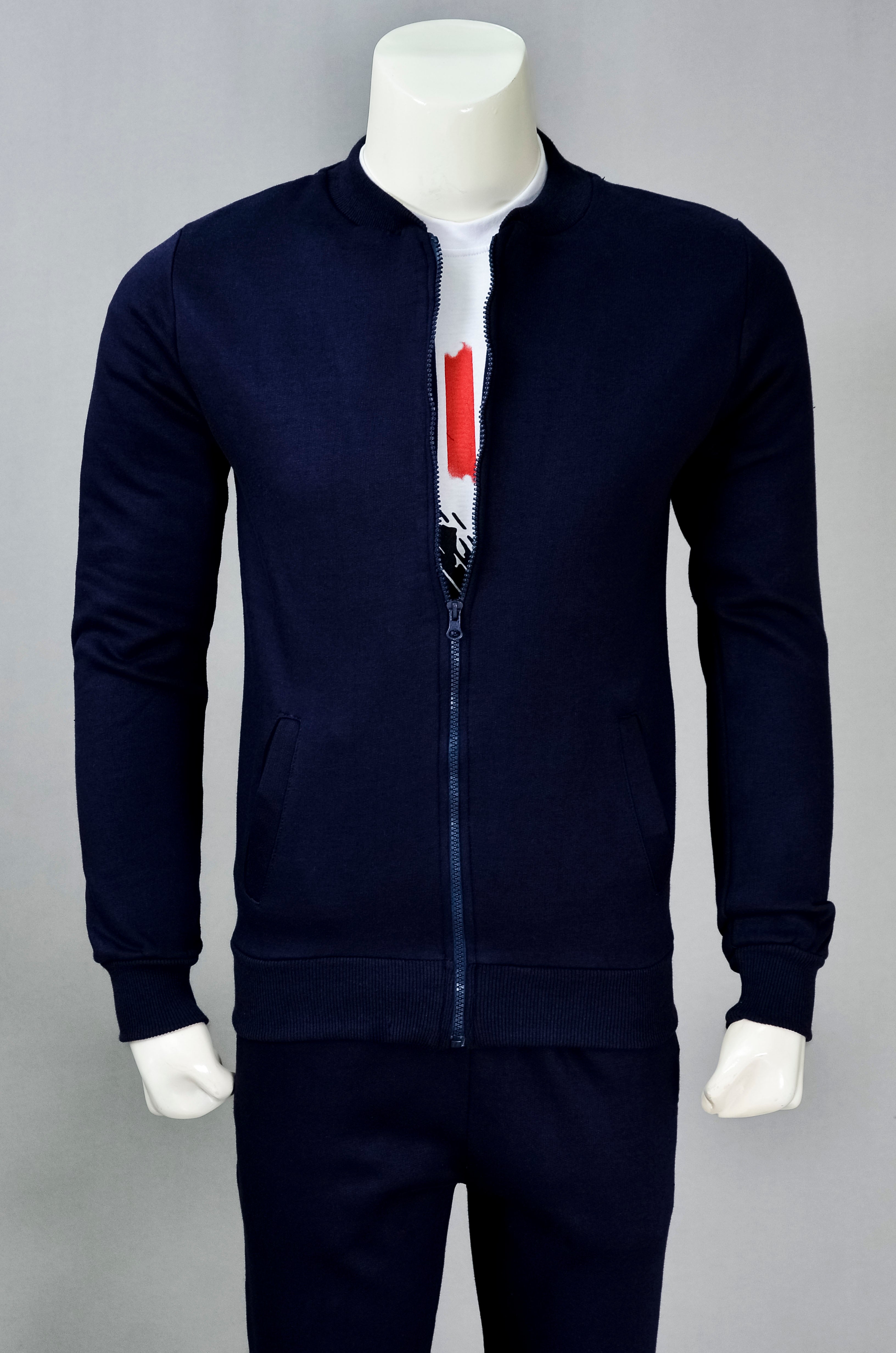 Mens navy blue fleece jacket hotsell