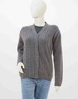 100% Lambswool Cardigan Brown