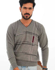 100% Lambswool Gray Mix Pullover