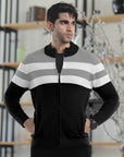 Soft Acrylic Wool Zipper Sweater Black