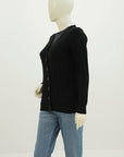 Acrylic Wool Cardigan Black