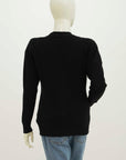 Acrylic Wool Cardigan Black