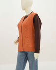 Acrylic Wool Sleeve Less Cardigan