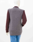 100% Lambswool Sleeve Less Cardigan