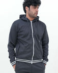 Fleece Jacket With Hoodie Gray