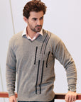 100% Lambswool Gray Mix  Pullover