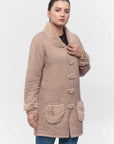 Acrylic Wool Long Coat