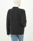 100% Lambswool Cardigan Charcoal