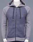 Soft Acrylic Wool Zipper Sweater Gray Mix