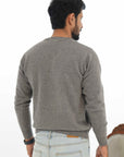 100% Lambswool Gray Mix Pullover