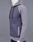 Soft Acrylic Wool Zipper Sweater Gray Mix