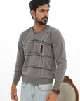 100% Lambswool Gray Mix Pullover