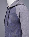 Soft Acrylic Wool Zipper Sweater Gray Mix