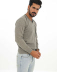 100% Lambswool Gray Mix  Pullover