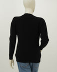 Acrylic Wool Cardigan Black