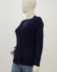 Acrylic Wool Cardigan N Blue