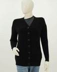 Acrylic Wool Cardigan Black