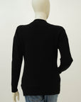 Acrylic Wool Cardigan Black