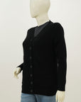 Acrylic Wool Cardigan Black