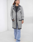 Acrylic Wool Long Coat