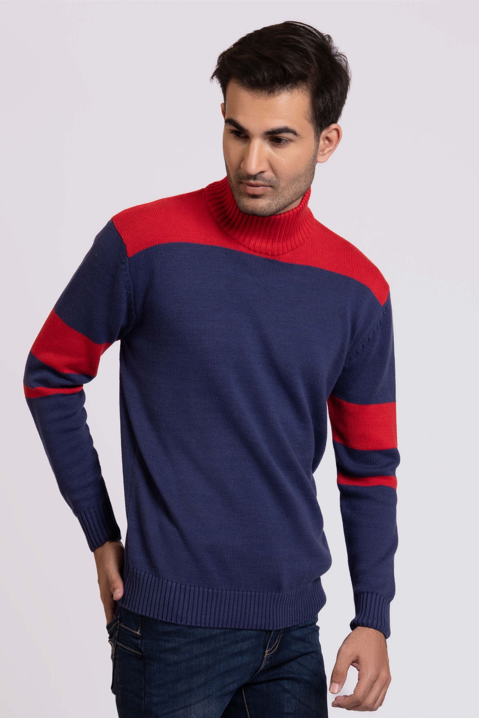 Cotton Mock Neck Sweater