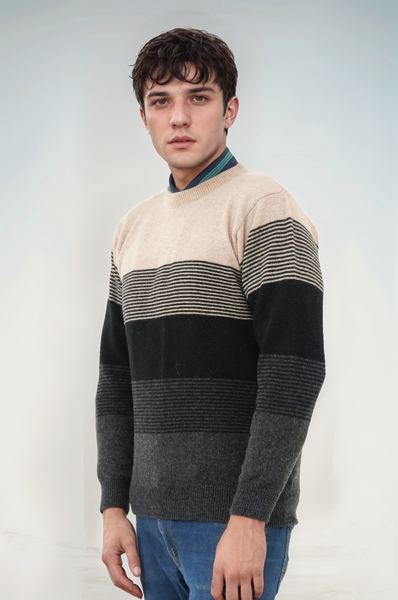 100% Lambswool Round Neck Pullover