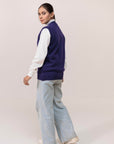 100% Lambswool Plain Sleeve Less Cardigan